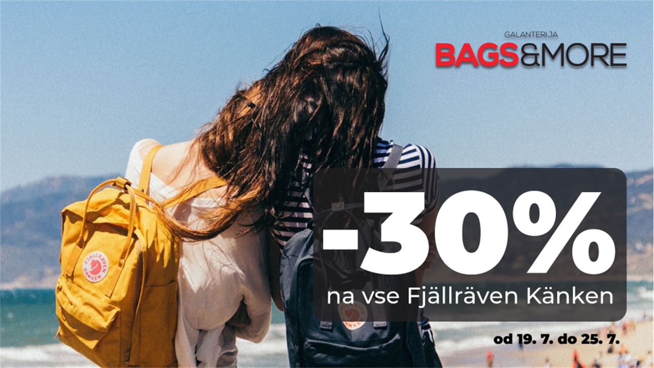Bags&More: – 30 % na ikonične nahrbtnike Kånken